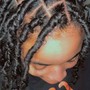 Loc Re-twist long hairs