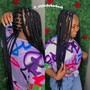 Small midback knotless braids