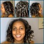 Relaxed Hair Partial Color