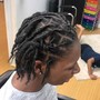 Cornrows and twist combination