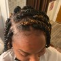 Natural French Braids W/ design