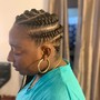 Natural French Braids W/ design