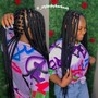 Medium Waist length  Knotless braids