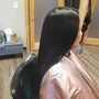 Shampoo/style (relaxed hair)