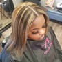 Shampoo/style (relaxed hair)