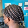 Medium Natural hair Individual Braids