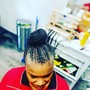 Feed in braided ponytail