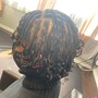 SMALL (Traditional) 8”-10” box braids WIth Boho CURLS, HAIR INCLUDED.