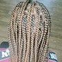 Smedium knotless box braids