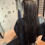 Medium knotless Braids/Mid back