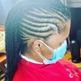 Cornrow twist combo