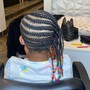 Kid’s Small Feed-in Braid Ponytail (Hair added)