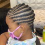 Kid’s Small Feed-in Braid Ponytail (Hair added)