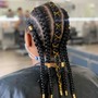 2 Feed-in Braids Midback Length