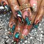 Acrylic Fill med length unlimited nail art