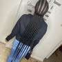 Small Straight back feeding braids (butt length)