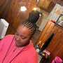 Braided back ponytail