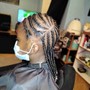 Feeding Braids W/added hair