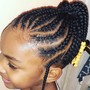 Feeding Braids W/added hair