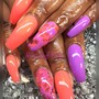 Acrylic Fill med length unlimited nail art