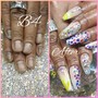 Acrylic Fill med length unlimited nail art