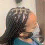 Small medium Knotless / bohemian box braid