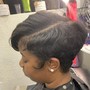 Quick Weave pixie cut