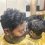 Virgin relaxer cut style package