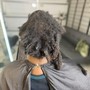 Loc Re-twist-no style (mohawk/top with shaved sides)l