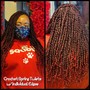 Crochet Braids/locs with individuals around the perimeter