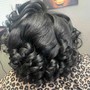 Braided hair updo