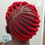 Natural braid& twist up-do