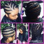 Goddess Braids  Feed-in (6) W/added hair