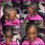 Goddess Braids  Feed-in (6) W/added hair