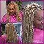 Goddess Braids  Feed-in (6) W/added hair