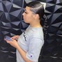 Braided Ponytail middle part