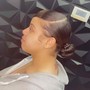 Braided Ponytail middle part