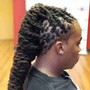 Loc Retwist  for hair longer than neckline