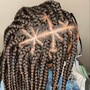 Smedium knotless box braids