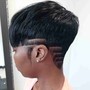 Virgin Relaxer+Style (Neck Length Hair)