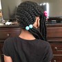 Small braided ponytail