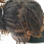 Small loc retwist w/rope style