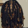 Small loc retwist w/rope style