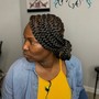 Braids into ponytail