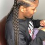 Braids into ponytail