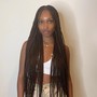 Large knotless box braids