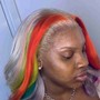 Super nartural flat Middle part sewin leaveout