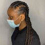 Braids into ponytail