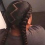 Sleek Mid part ponytail