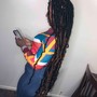 Half rubberband half dread style soft locs